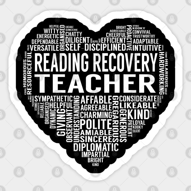 Reading Recovery Teacher Heart Sticker by LotusTee